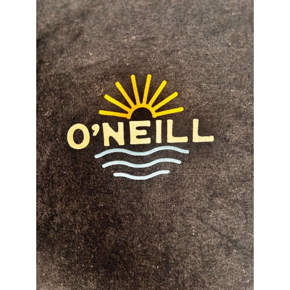 O’Neill Modern Fit 2XL Black Graphic Tee – “First Name in the Water” Sun & Wave
